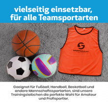 Lade das Bild in den Galerie-Viewer, Sportacular Gear 10er Set Trainingsleibchen (Neonorange, Senior)
