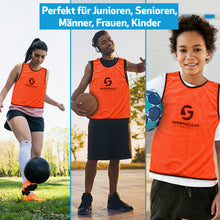 Lade das Bild in den Galerie-Viewer, Sportacular Gear 10er Set Trainingsleibchen (Neonorange, Senior)