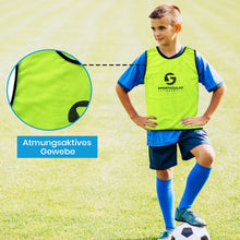 Lade das Bild in den Galerie-Viewer, Sportacular Gear 10er Set Trainingsleibchen (Neongelb, Senior)