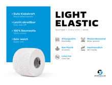Lade das Bild in den Galerie-Viewer, Sportacular Gear Sporttape Light Elastic 5cm x 6,9m (4 Rollen, weiß)