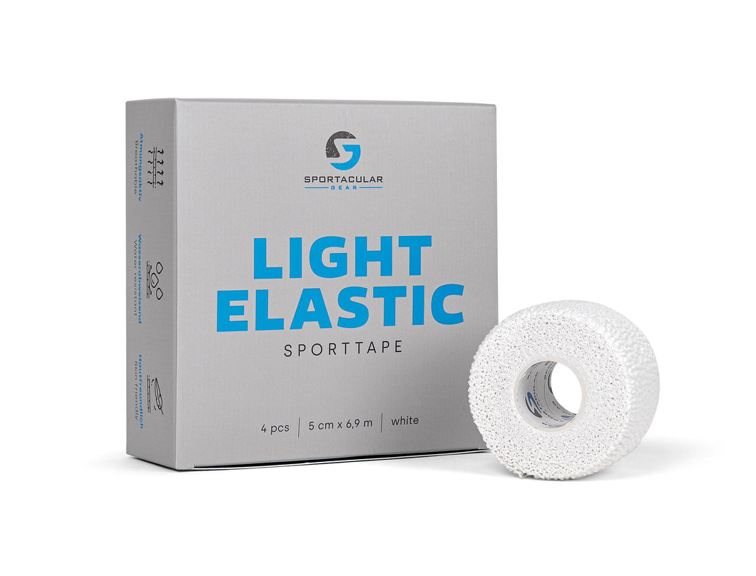 Sportacular Gear Sporttape Light Elastic 5cm x 6,9m (4 Rollen, weiß)